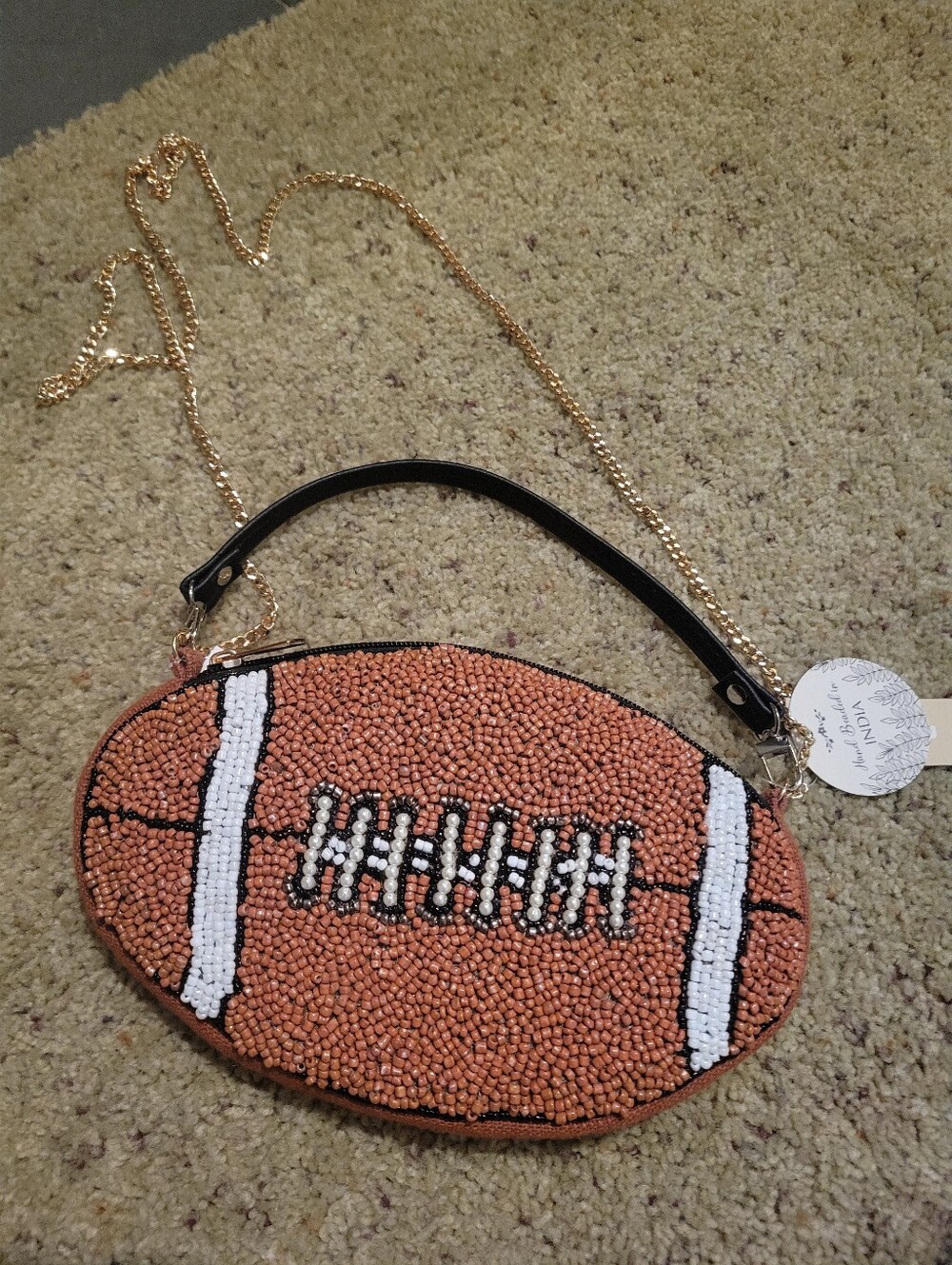 Studio 12 Viral Beaded Football Crossbody Bag | NWT | Game Day Glam Handcrafted